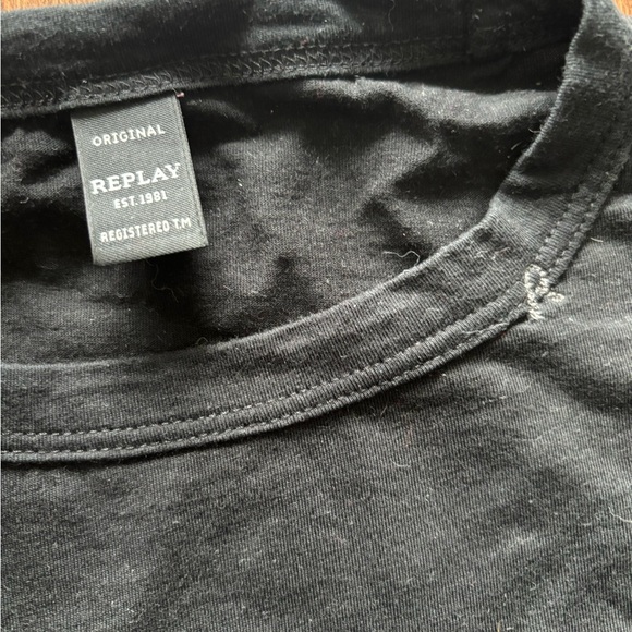 NWOT💥Replay Men's Black T-Shirt, medium - Picture 4 of 7